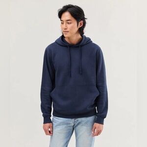 Richer Poorer Recycled Fleece Unisex Hoodie Sweatshirt Blue Nights Deep Navy